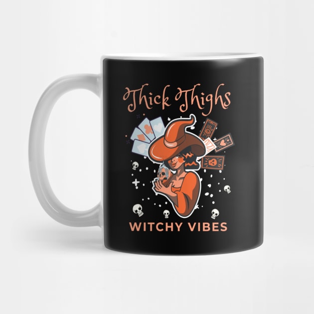 Thick Thighs witchy vibes, happy halloween by Lekrock Shop